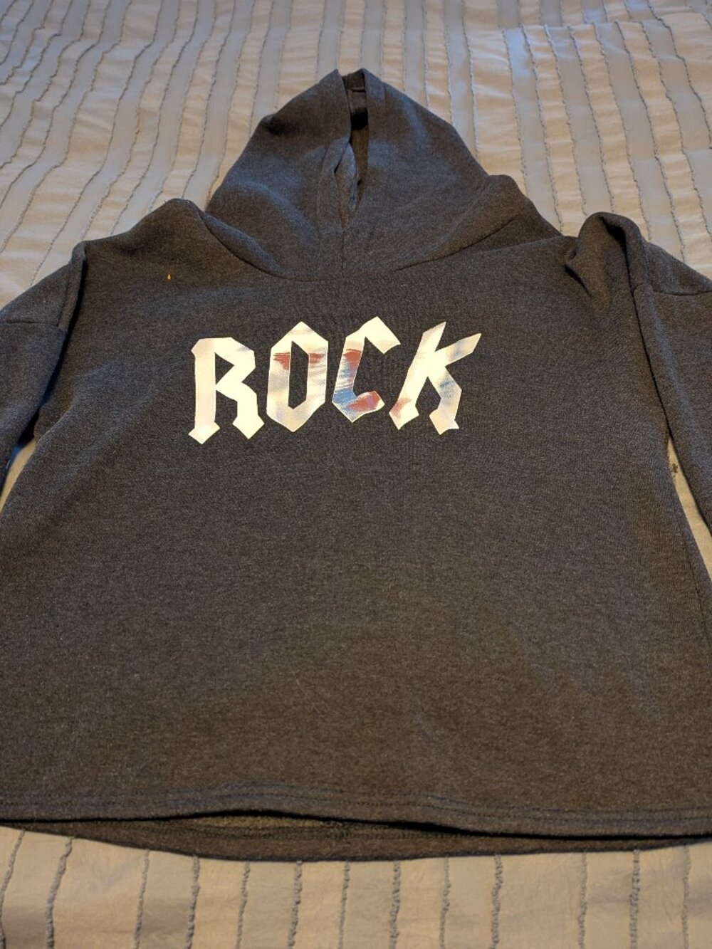 Hoody Grey Sweatshirt "ROCK" XL